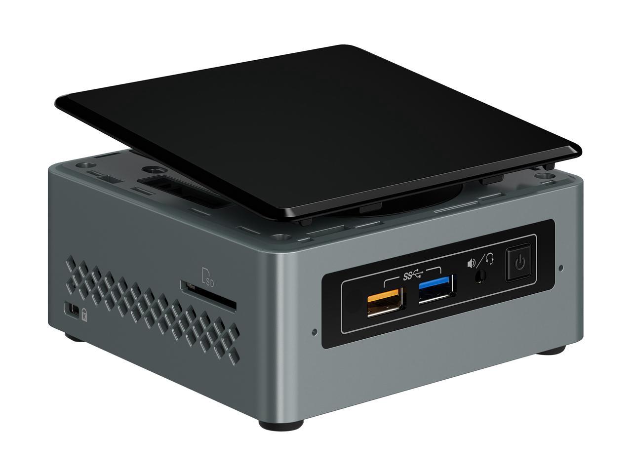 Mini Sistem PC Intel (NUC) Next Unit of Computing NUC6CAYH, Celeron J3455 1.5GHz, 2x DDR3 8GB max, HDD 2.5 inch, Wi-Fi, Bluetooth, HDMI
