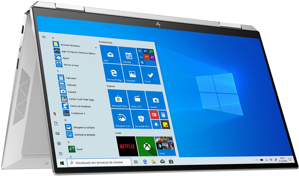 Ultrabook HP 13.3'' Spectre x360 13-aw0018nn, FHD IPS Touch, Procesor Intel® Core™ i7-1065G7 (8M Cache, up to 3.90 GHz), 16GB DDR4, 1TB SSD, Intel Iris Plus, Win 10 Home, Natural Silver