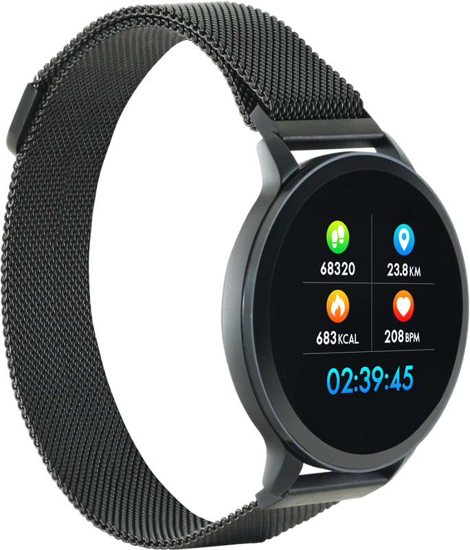 SmartWatch Canyon SW71BB negru, curea metal negru
