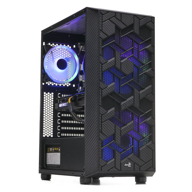 PC Gaming BALAUR Epic HyperPlus, Intel i5-12400F 2.5GHz, 32GB DDR5, 1TB SSD, RTX 4060 8GB GDDR6, Iluminare RGB