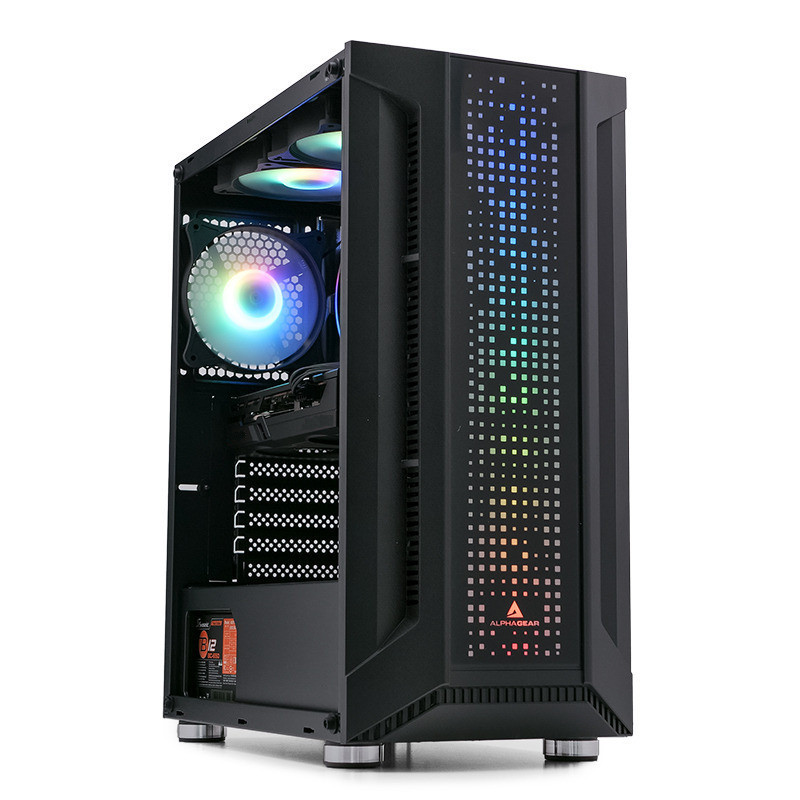 PC Gaming ZMEU Fulger Plus, AMD Ryzen 5 5600 3.5GHz, 16GB DDR4, 500GB SSD, RTX 3060 12GB GDDR6, Iluminare RGB