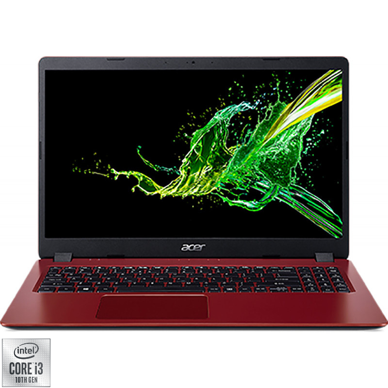 Notebook / Laptop Acer 15.6 Aspire 3 A315-56, FHD, Procesor Intel® Core™ i3-1005G1 (4M Cache, up to 3.40 GHz), 8GB DDR4, 512GB SSD, GMA UHD, Linux, Red